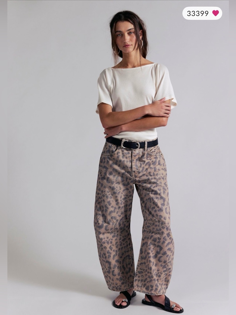We The Free Good Luck Printed Jeans Brown Sugar Combo Size 33